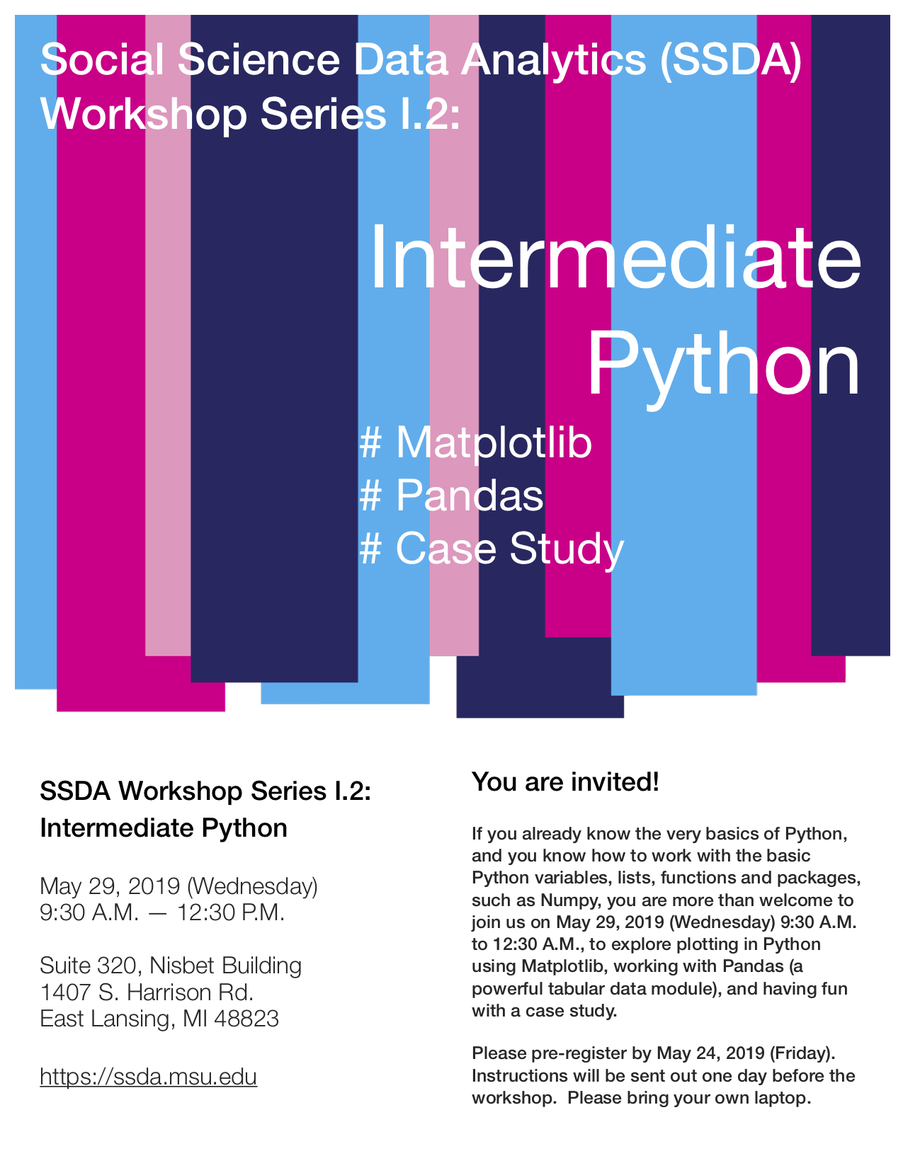 SSDA Workshop Flyer - Intermediate Python